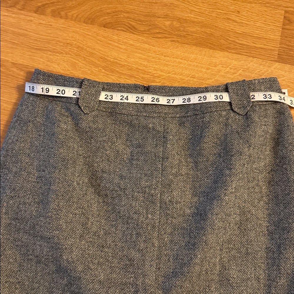 Talbots Gray Wool Blend Herringbone Lined Pencil … - image 3